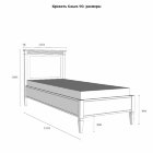 Кровать односпальная Ольса Серый - Кровать односпальная Ольса Серый