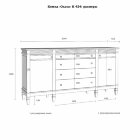 Комод Ольса 424 Серый - Комод Ольса 424 Серый
